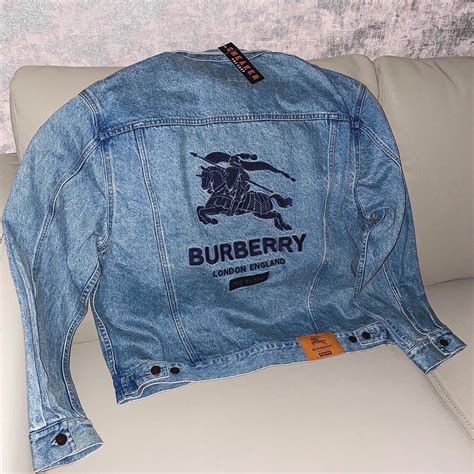 burberry mens denim jacket|Burberry denim jacket men's.